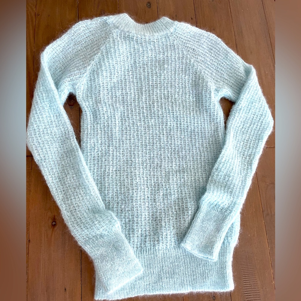 💔 SOLD BALMAIN women blue mohair blend sweater - Picture 2 of 5